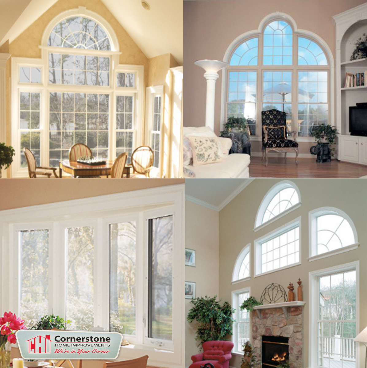 Showing Energy-Efficient Windows in living room and dining rooms.